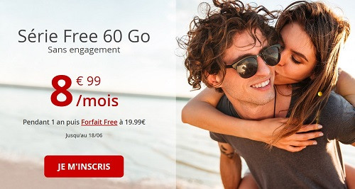 La série Free 60 Go, le forfait pas cher le moins cher.