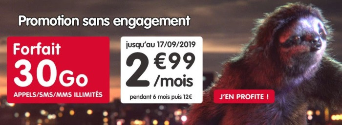 Forfait pas en septembre 2019 : NRJ Mobile 30 Go