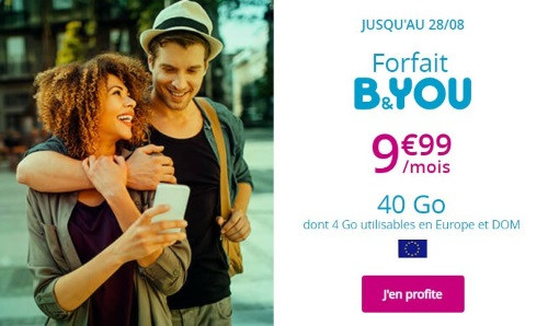 Promo forfait mobile chez Bouygues Telecom jusqu'au 28 août 2019