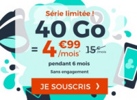 Forfait mobile à 5 euros : 40 Go chez Cdiscount en juillet 2019