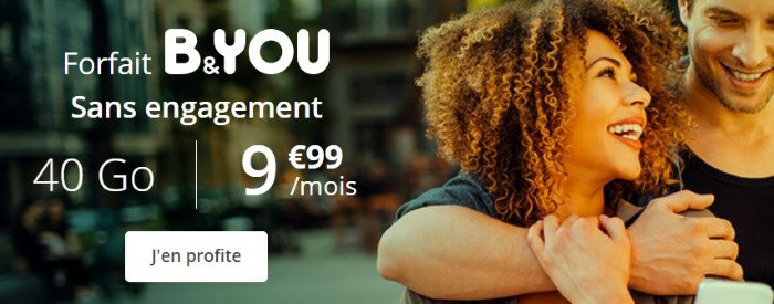 L'abonnement mobile B&You de Bouygues Telecom en promotion jusqu'au 16 juillet