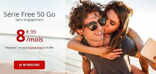 Forfait Free mobile en promotion en juillet 2019