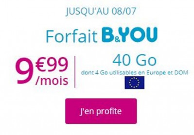 Forfait en promotion en juin 2019 : offre 40 Go Bouygues Telecom