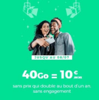 Forfait mobile : l'abonnement RED 40 Go en promotion