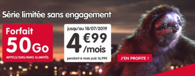 NRJ Mobile propose un forfait à petit prix en juillet 2019, 5 euros seulement pour 50 Go