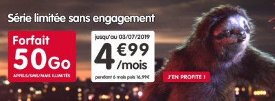 Forfait à bas coût : moins de 5 euros par mois pour 50 Go chez NRJ Mobile