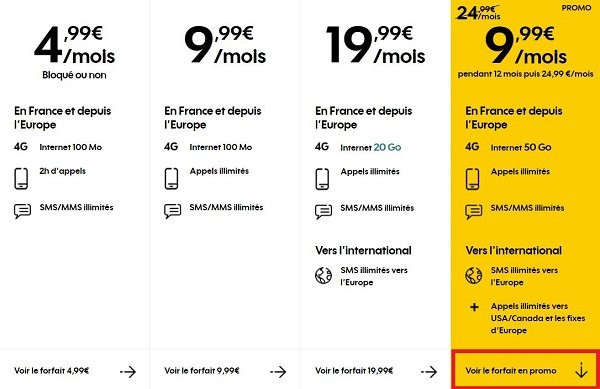 Forfait mobile Sosh 50 Go en promotion en juin 2019