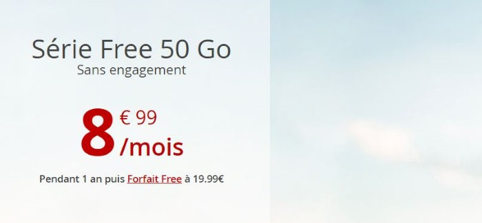 Forfait free en promotion