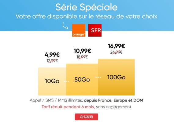 Forfait pas cher : série spéciale Prixtel en promotion