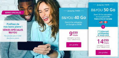 Jusqu'au 14 avril 2019 : deux forfaits en promotion chez Bouygues Telecom