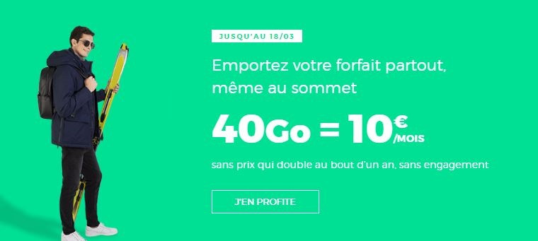 Forfait pas cher : RED et son offre 40 Go à 10 euros par mois