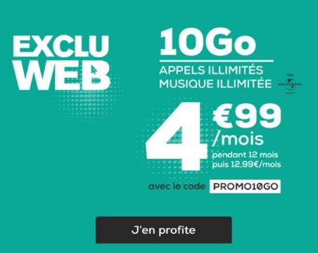 Forfait pas cher : la poste mobile 10 Go à 4,99 euros par mois