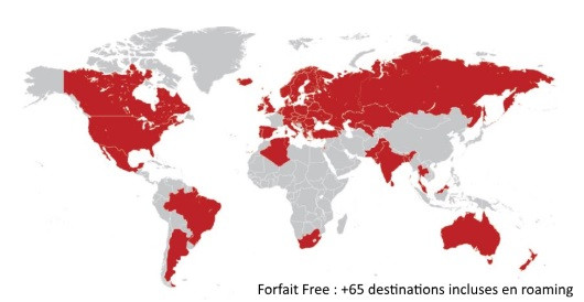 Forfait Free à l'étranger : Internet inclus depuis 65 pays