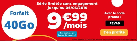 Forfait pas cher : Auchan Telecom 40 Go jusqu'au 6 mars 2019