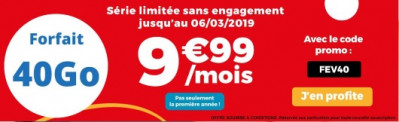 Forfait pas cher : Auchan Telecom 40 Go jusqu'au 6 mars 2019