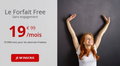 Le forfait Free à 19,99 euros / mois