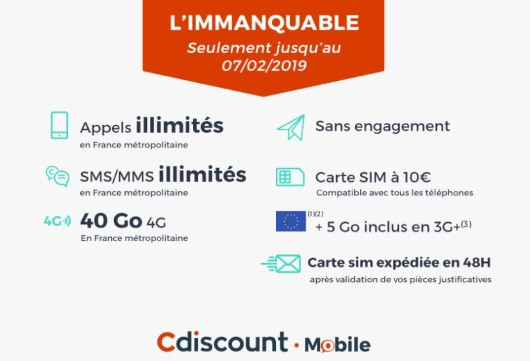 Forfait en promo Cdiscount : prix, data et autres détails