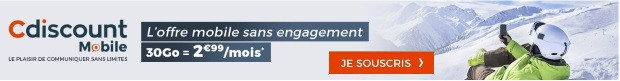 Forfait Cdiscount mobile à 2,99€/mois