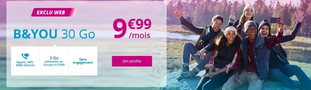 Forfait mobile B&You en promo