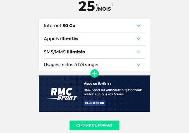 RMC Sport en promo avec la série limitée RED 50Go