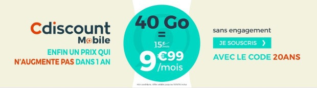 Cdiscount Mobile : forfait en promo