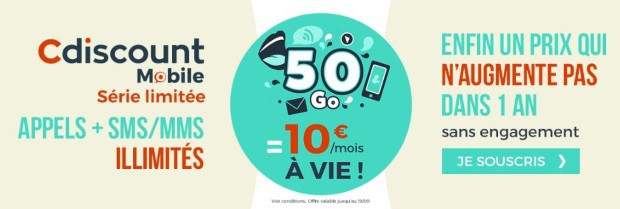 Cdiscount Mobile : forfait en promo