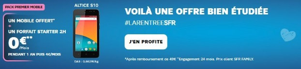 Mobile gratuit chez SFR