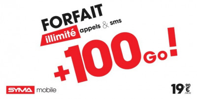 Syma Mobile : forfait 100 Go pas cher