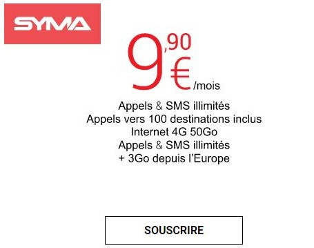 Syma mobile forfait data