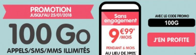 NRJ Mobile : code promo pour le forfait 100 Go