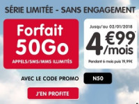 Forfait 50 Go en promotion chez NRJ Mobile