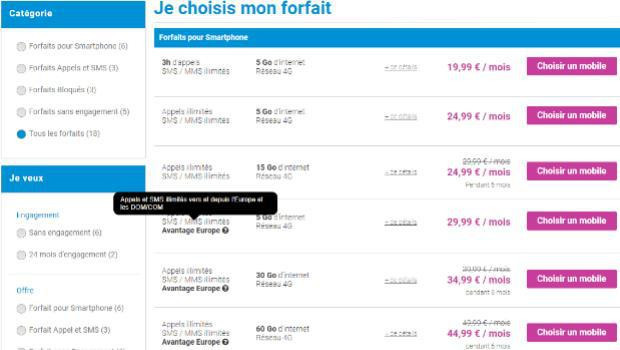 Forfaits mobiles en promotions chez Coriolis Telecom