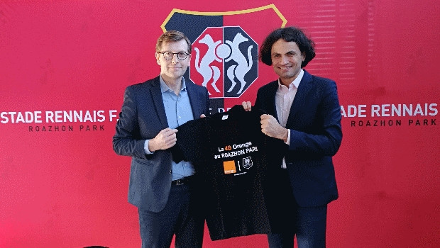 Pierre Jacobs, Directeur Orange Ouest et Olivier Tomine, Directeur Général des services du Stade Rennais FC