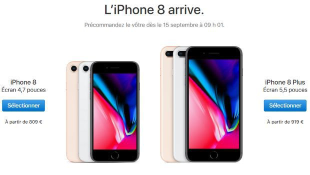 l'iphone 8 ou 8 Plus