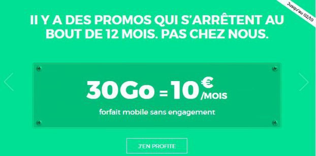 RED : forfait 4G 30 Go en promo