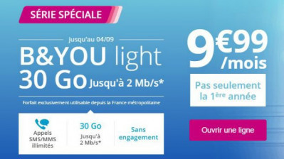 Bouygues : offre 30 Go B&You Light