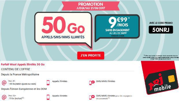 Woot 50Go à 9,99€/mois