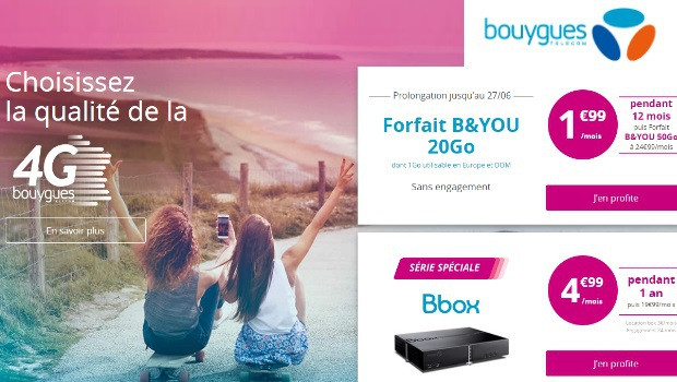 Promotion sur le B&You 50/20Go