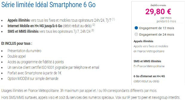 Les forfaits en promo chez Coriolis Telecom