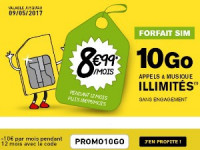 Forfait 10Go La Poste Mobile à 8,99€/mois
