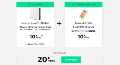 RED by SFR : box + mobile à 20 euros par mois