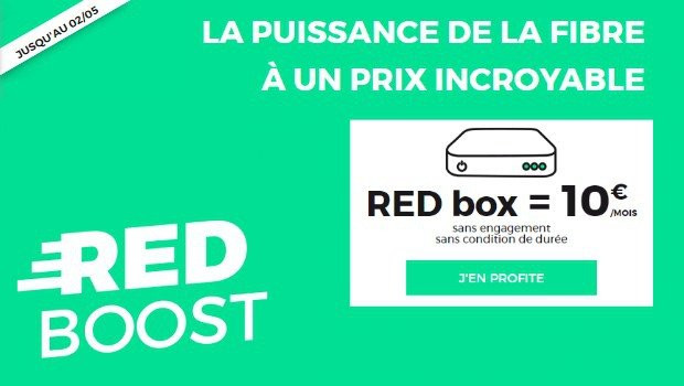 RED fibre à 10€/mois à vie