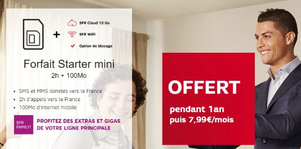 Forfait Starter offert avec SFR Family