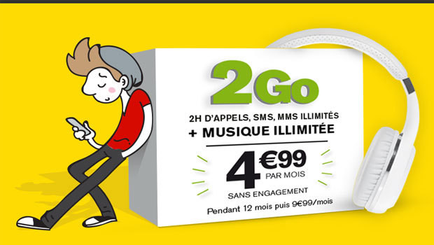 Forfait 2h/2Go La Poste Mobile