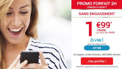 Promo à 1,99€/mois à vie chez Auchan Telecom