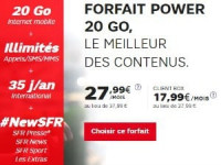 SFR Power : data doublée à 40 Go