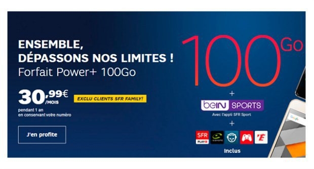 SFR : jusqu'à 100 Go avec SFR Family