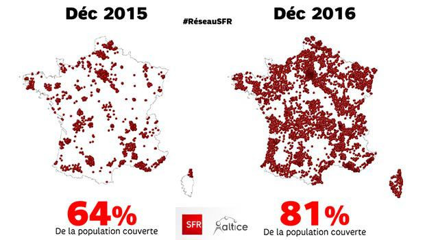 La 4G à 81% de couverture chez SFR