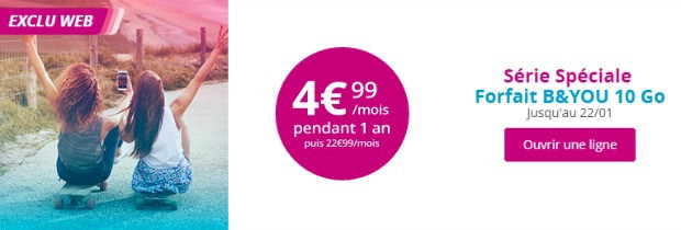 B&You : forfait 10 Go à moins de 5€