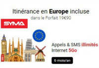 Syma : appels/SMS illimités + 5 Go six mois par an